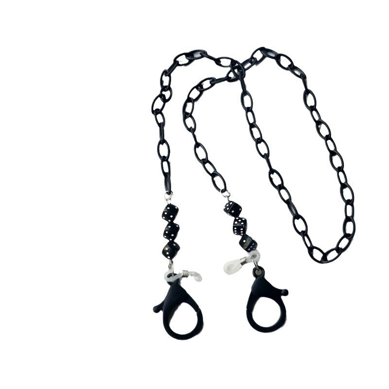 Fashionable glasses holder chain made of plastic with colorful beads Stornfield
