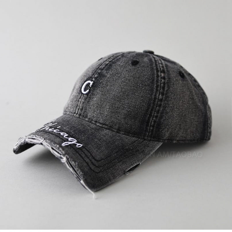 Women's Distressed Cotton Baseball Cap Stornfield 1784083462
