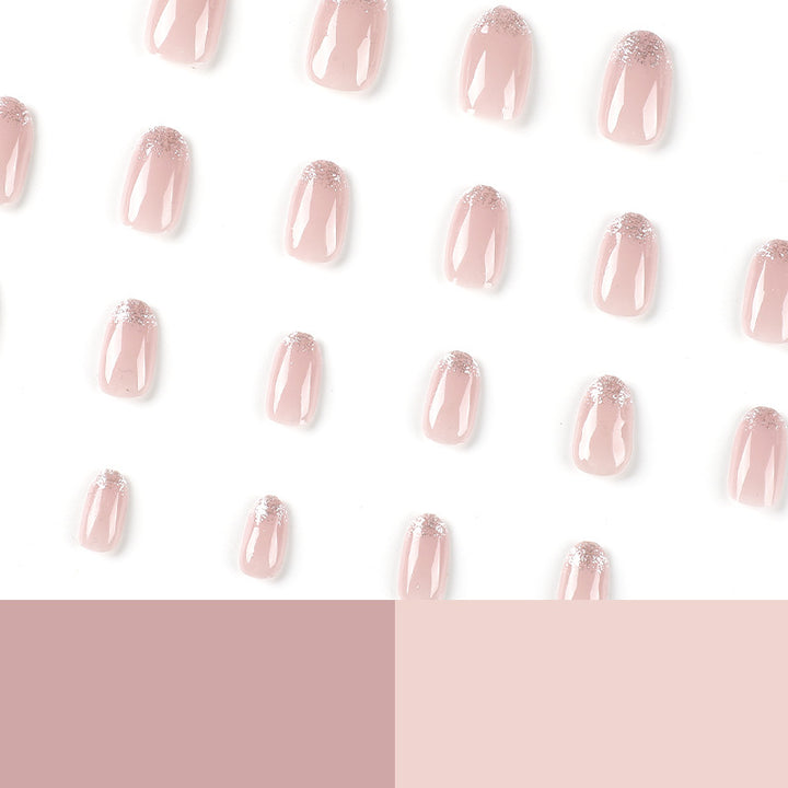 Artful nail polish applications with elegant glitter finish Stornfield