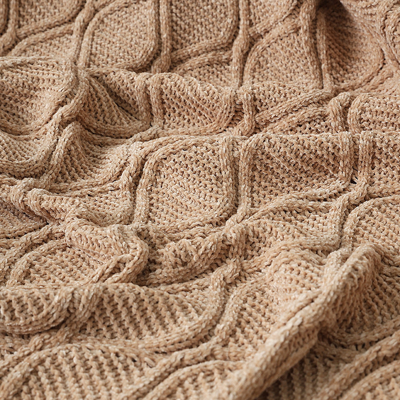 Decorative Knitted Throw Blanket