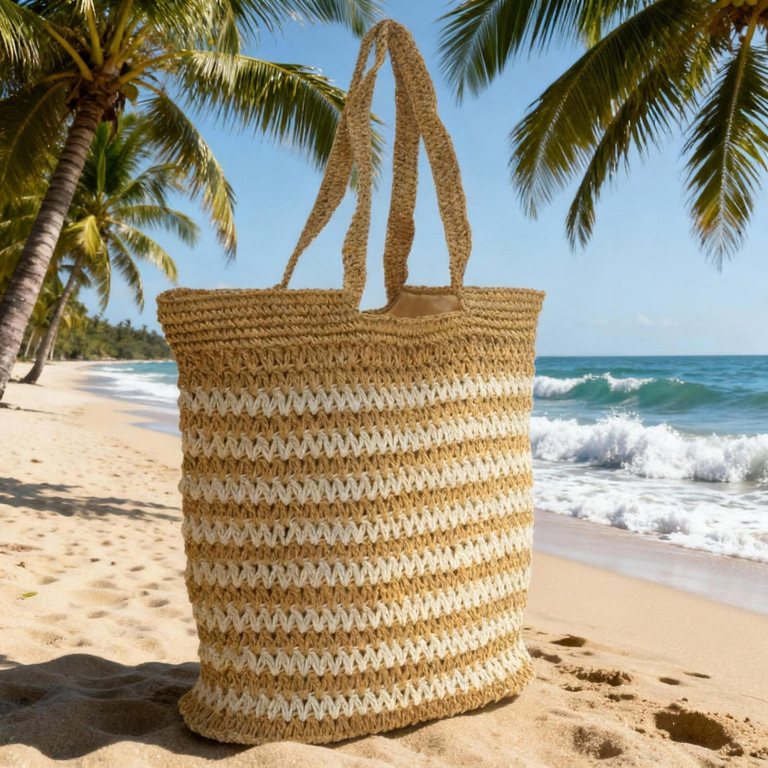 Braided beach bag with breathable structure Stornfield