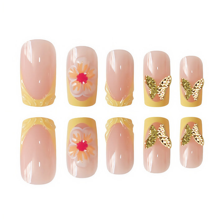 Artistic Spring Floral Nail Art Enhancements Stornfield