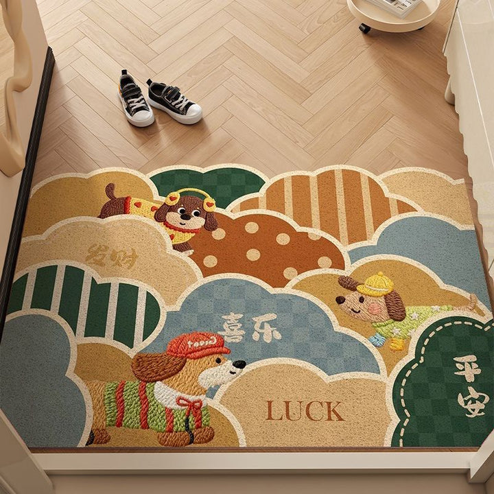 Playful Dog-Themed Doormat