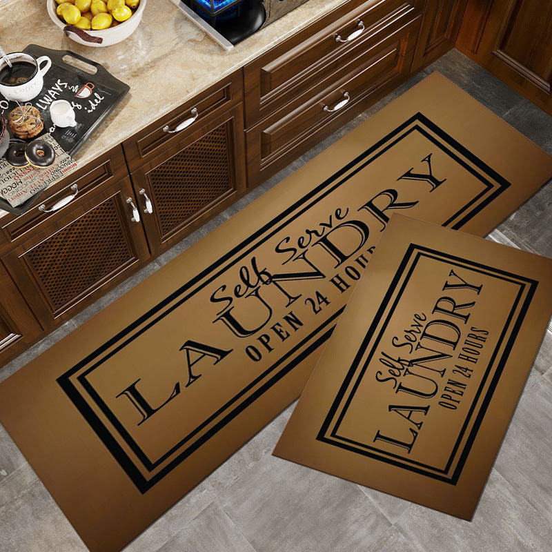 Vintage-Inspired Laundry Room Area Mat Stornfield