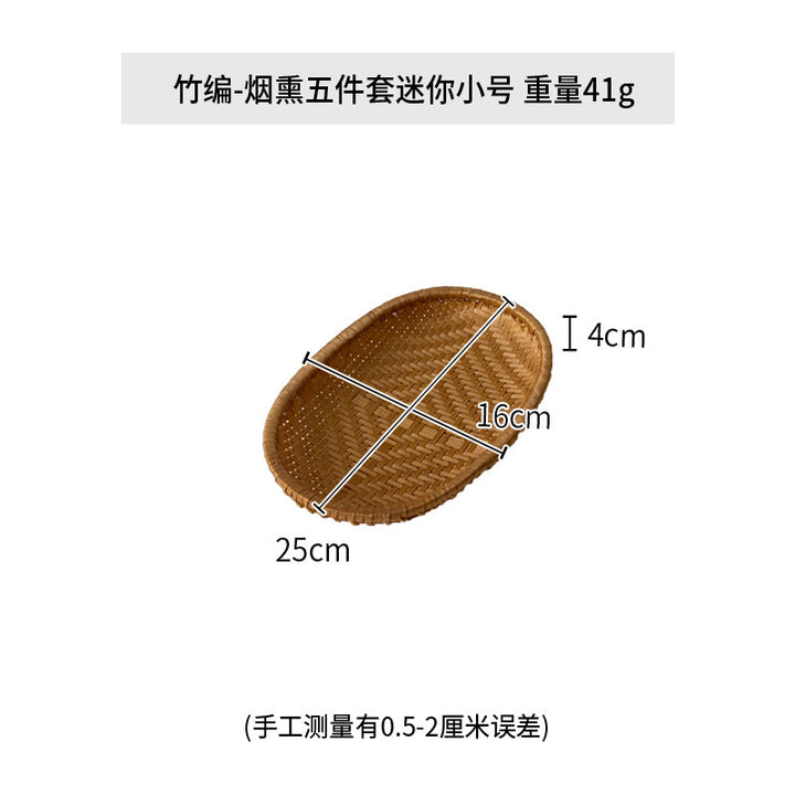 Women oval serving basket made of handwoven natural material Stornfield