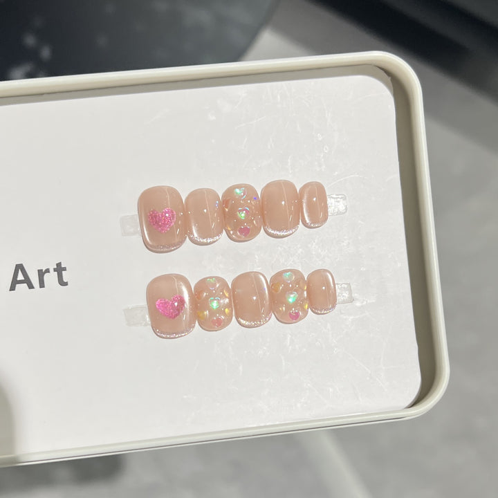 Heart-Accent Press-On Nail Set Stornfield
