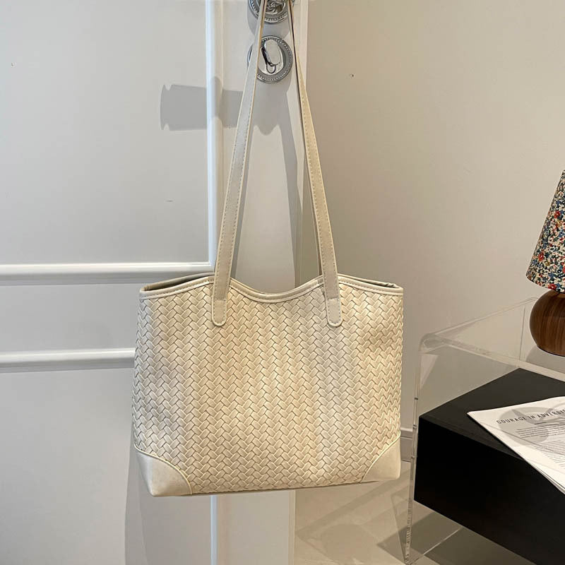 Woven Leather Tote Bag