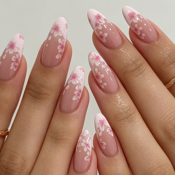 Floral Accent Stiletto Nail Art Set Stornfield