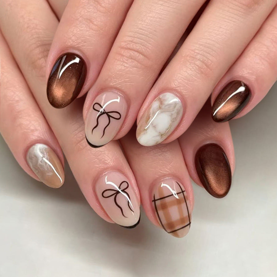 Chic Patterned Press-On Nail Set Stornfield
