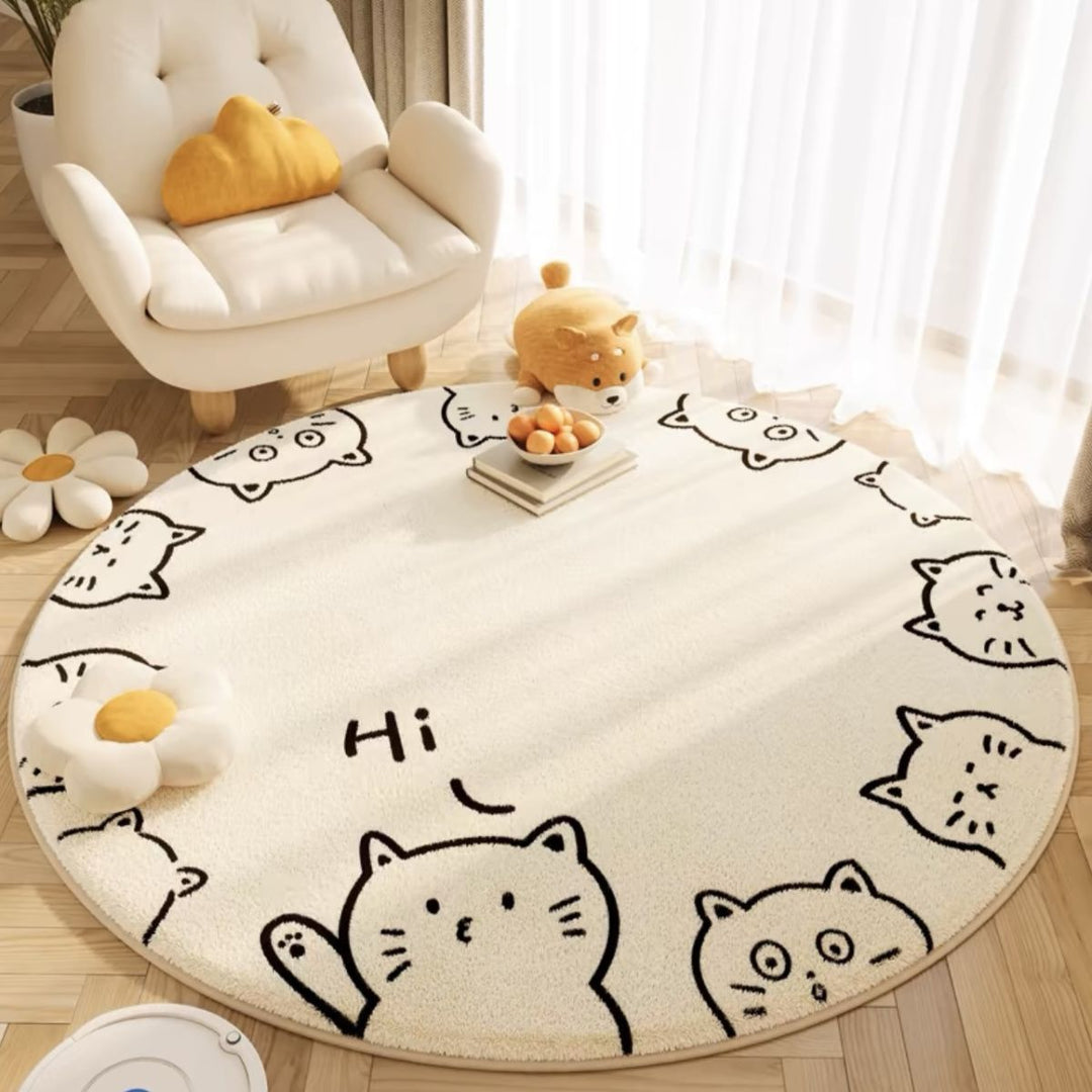 Playful Cat-Themed Area Rug