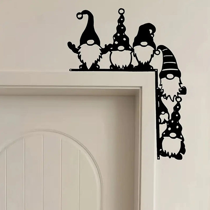 Decorative wall shelf with Christmas gnomes Stornfield