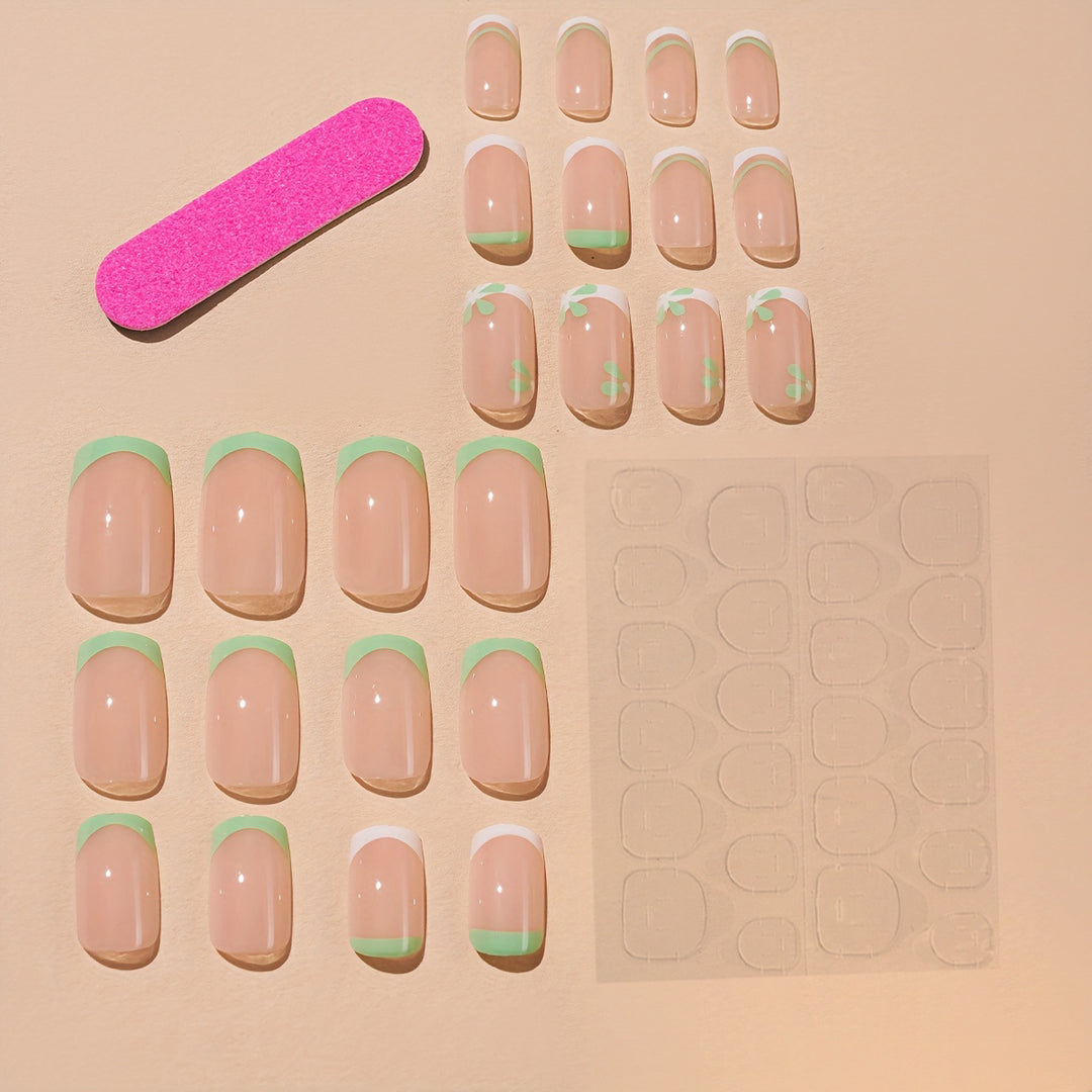 Artificial nail set with elegant French tips Stornfield