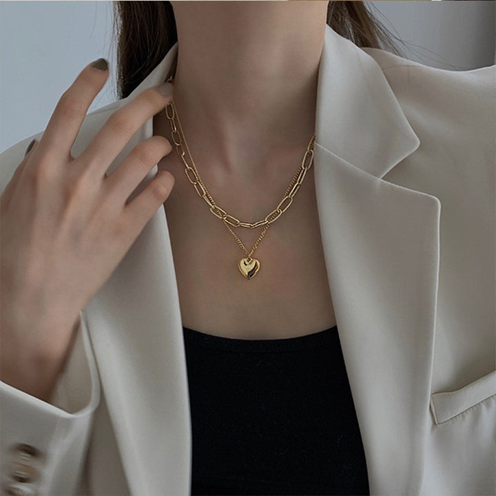Heart Chain Layered Necklace Stornfield
