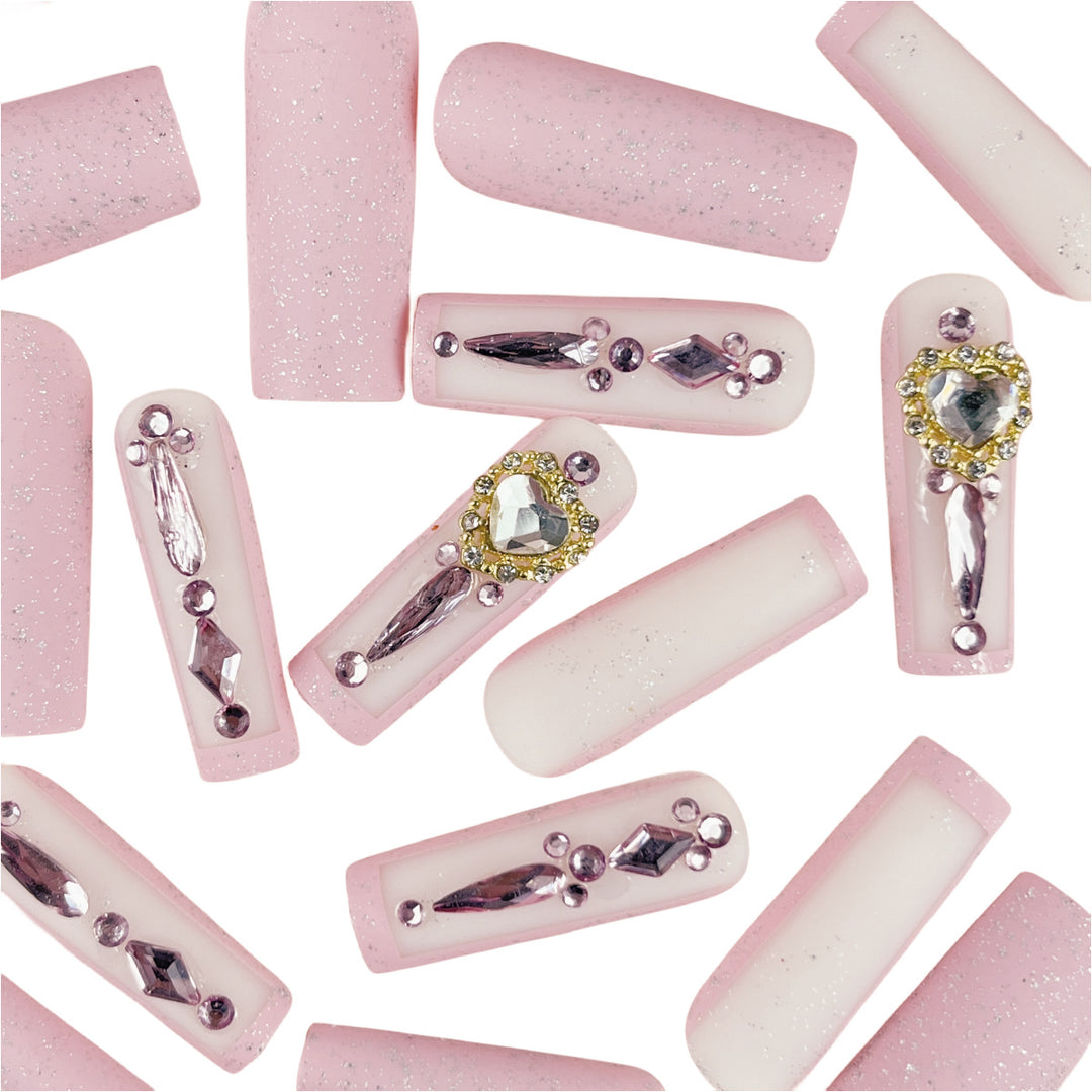 Glamorous Rhinestone-Embellished Nail Extensions Stornfield