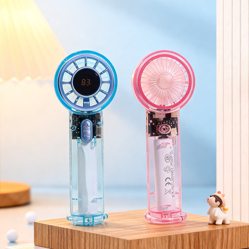 Women's Portable USB Hand Fan with Digital Control Stornfield