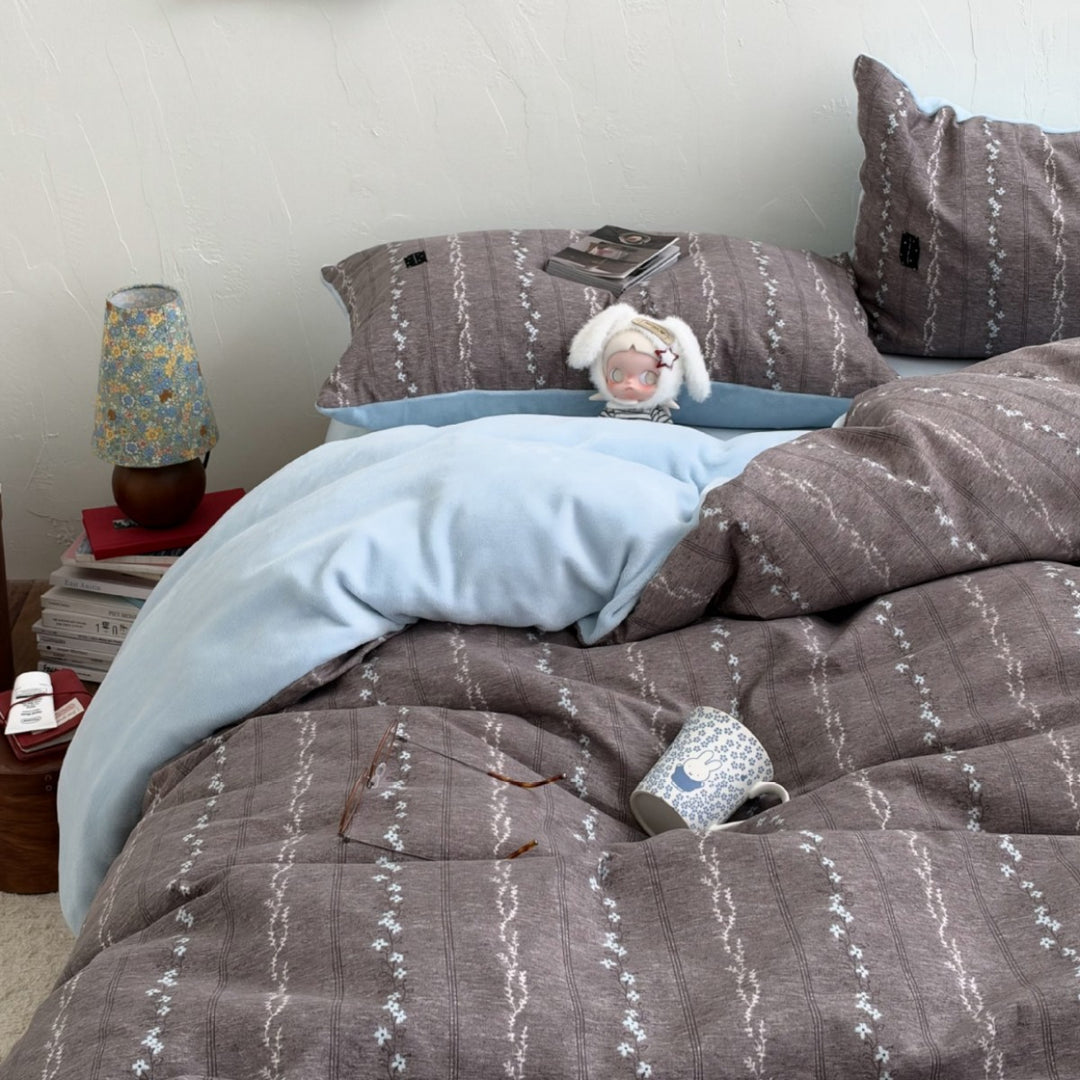 Textured Cotton Duvet Cover Set