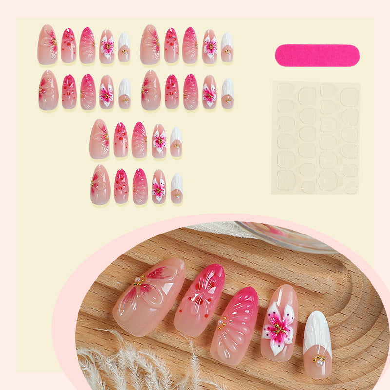 Creative nail art set with floral accents Stornfield