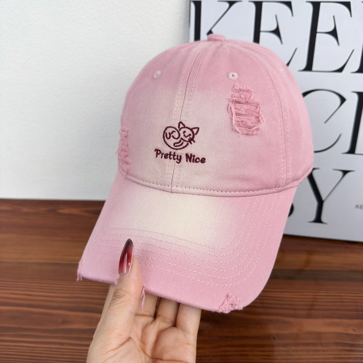 Women's Distressed Casual Embroidered Baseball Cap Stornfield