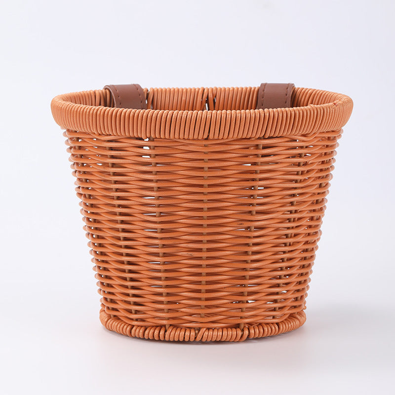 Women’s modern and stylish storage basket with leather handles Stornfield