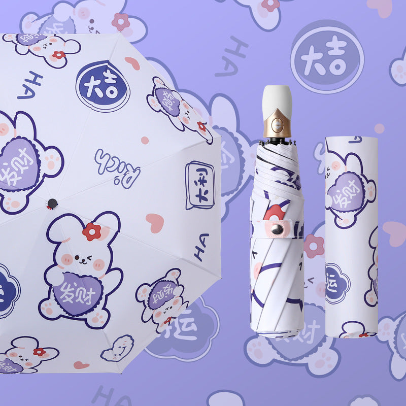 Ladies Folding Umbrella with Cute Animal Design Stornfield