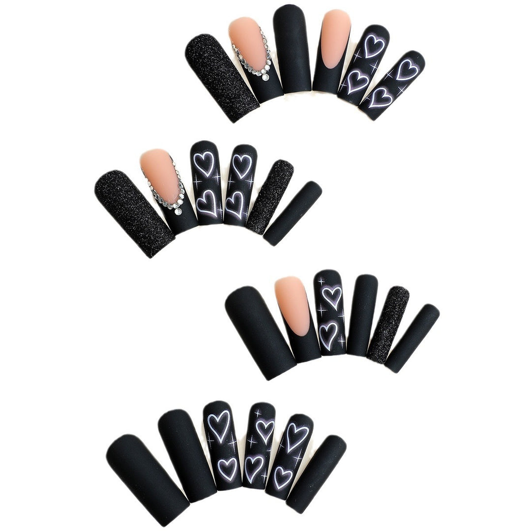 Artistic Heart-Themed Nail Enhancements Stornfield