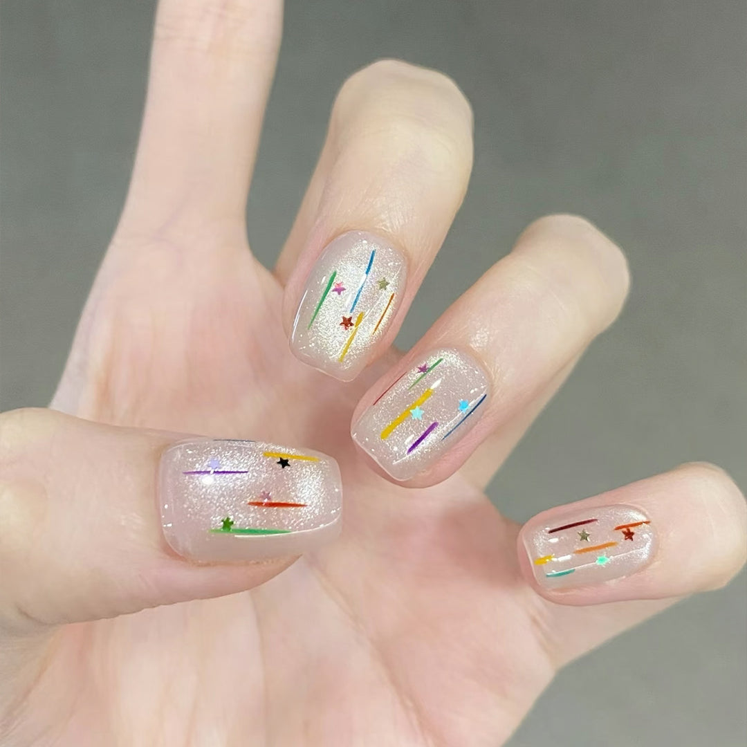 Premium Artistic Press-On Nail Set Stornfield