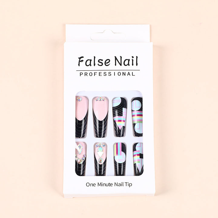 Creative artificial nails with modern graphic designs Stornfield