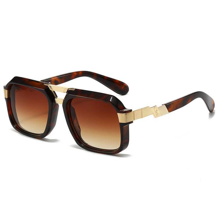 Oversized Square Sunglasses with Metallic Detailing Stornfield