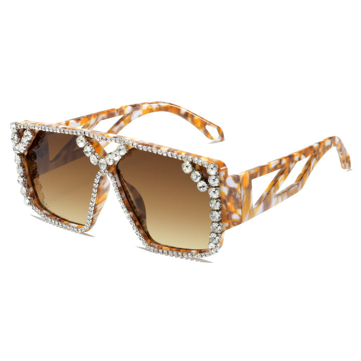 Women's Glamorous Oversized Sunglasses with Sparkling Frame and UV Protection Stornfield