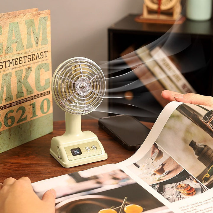 Unisex Portable Table Fan with Digital Display and Flexible Tilt Function Stornfield