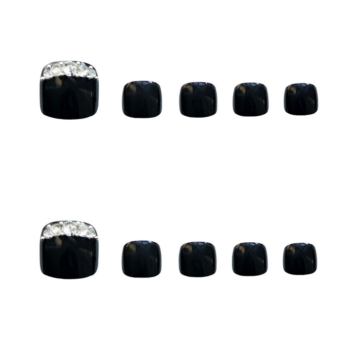 Elegant Decorative Press-On Toe Nails