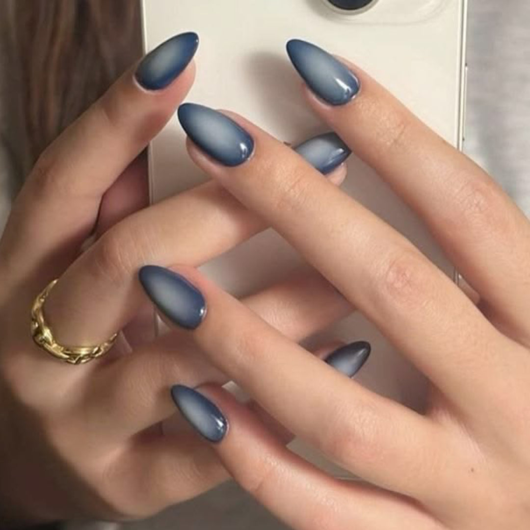 Stiletto Artificial Nails with Matte Ombre Design Stornfield