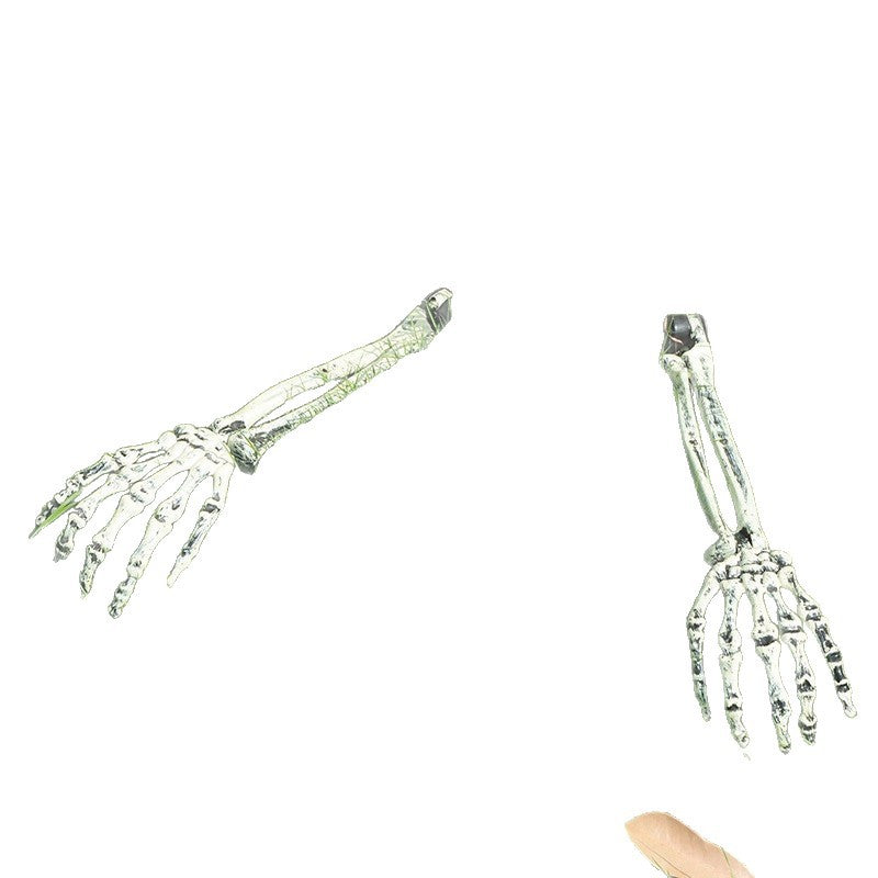 Movable skeleton hand earth spikes for Halloween garden decoration made of weatherproof plastic