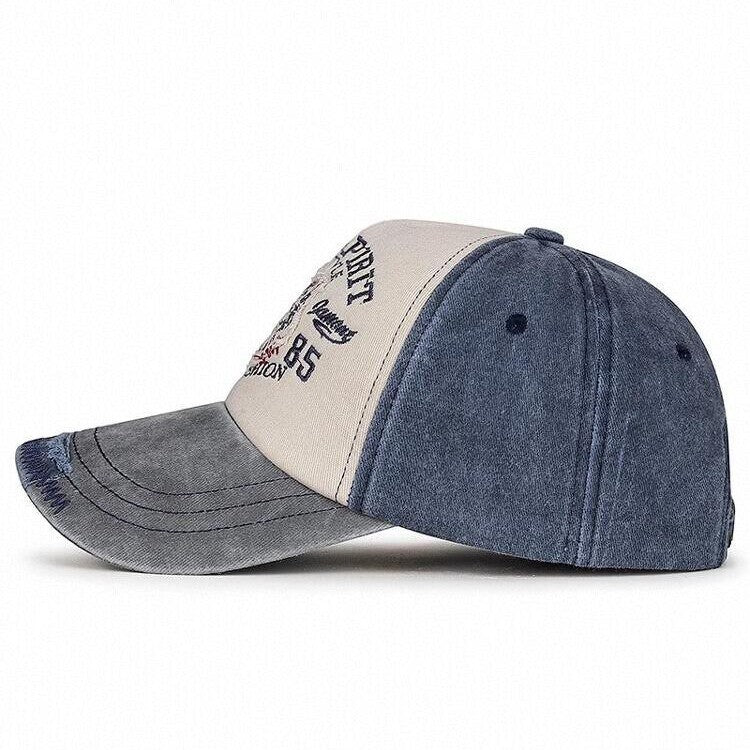 Men's Vintage-Inspired Wolf Graphic Baseball Cap Stornfield