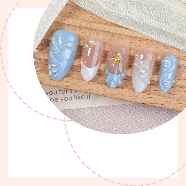 Acrylic nail set with elegant decorations Stornfield 1789119215
