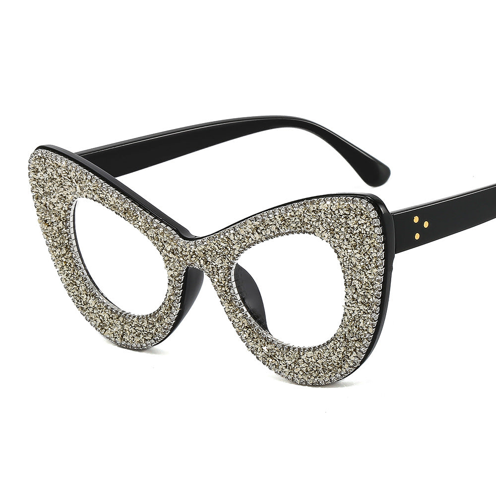 Ladies Glamorous Cat-Eye Sunglasses with Rhinestone Decoration Stornfield