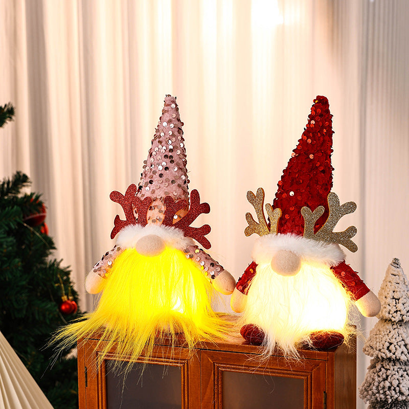 Decorative Christmas gnome figure with LED lighting Stornfield