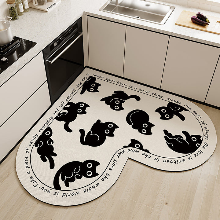 Heart-Shaped Kitchen Comfort Mat