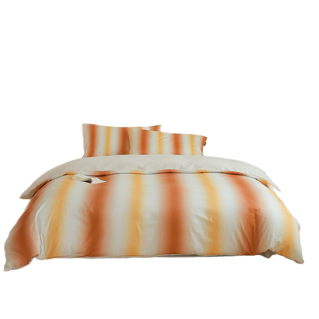 Soft-Sateen Breathable Duvet Cover Set with Hidden Zip and Corner Ties
