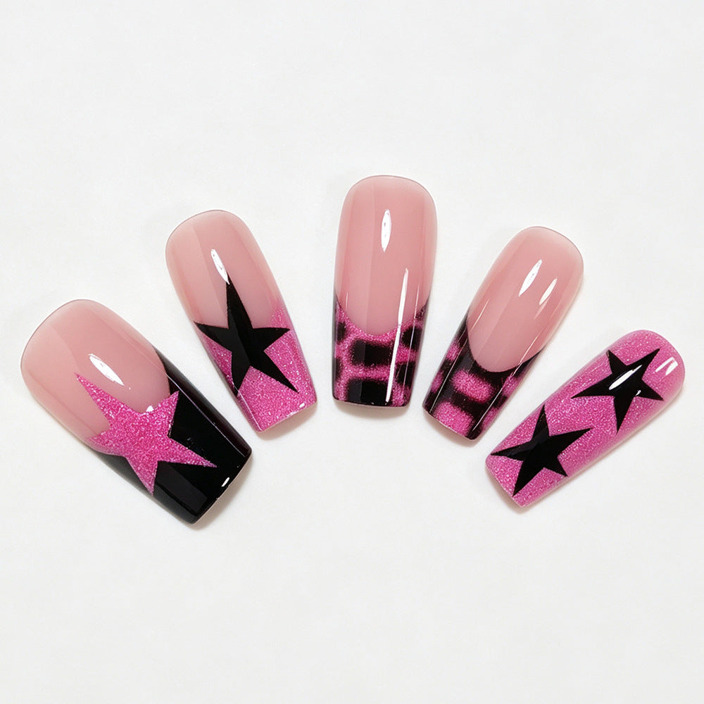 Artistic Star Pattern Press-On Nails Stornfield