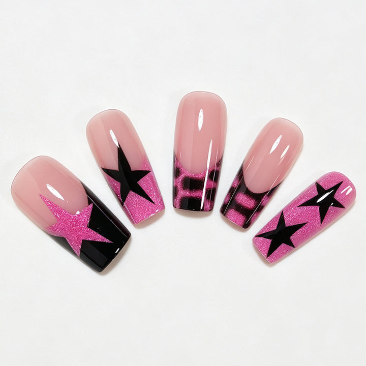 Artistic Star Pattern Press-On Nails Stornfield