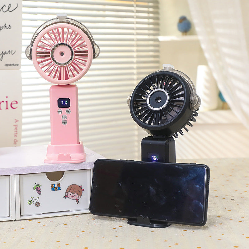 Women portable spray fan with LCD display Stornfield