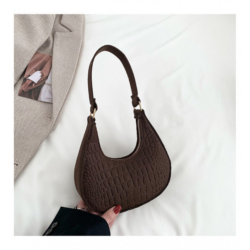 WoCrocodile Texture Handheld Hobo Bag Stornfield