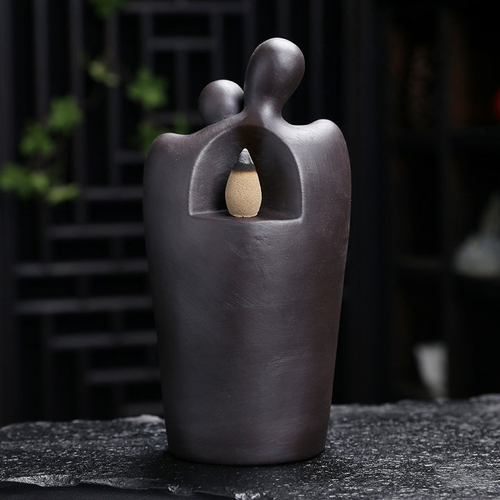 Artistic Couple Figurine Waterfall Incense Holder
