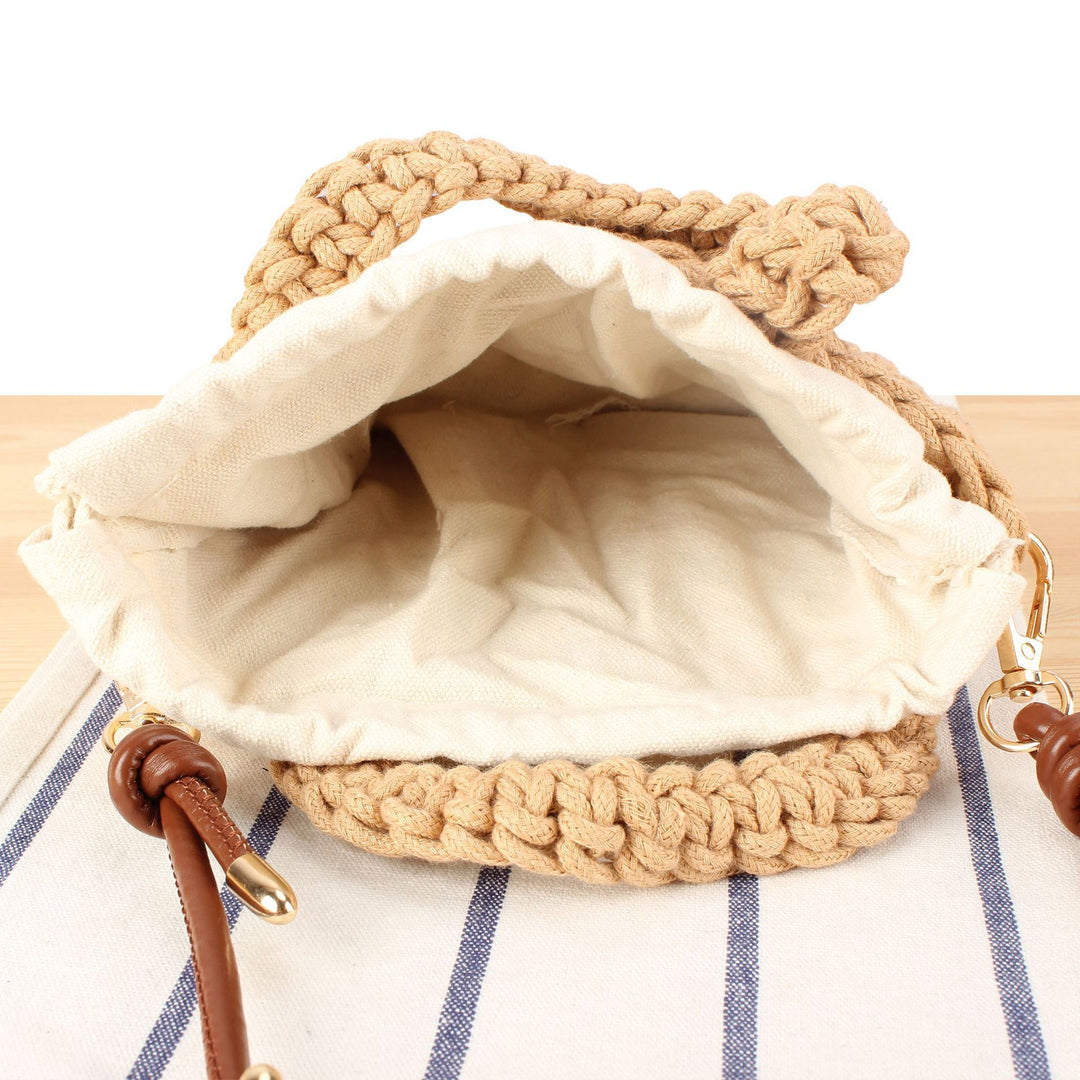 Handbag Made of Handmade Macrame with Adjustable Shoulder Strap Stornfield