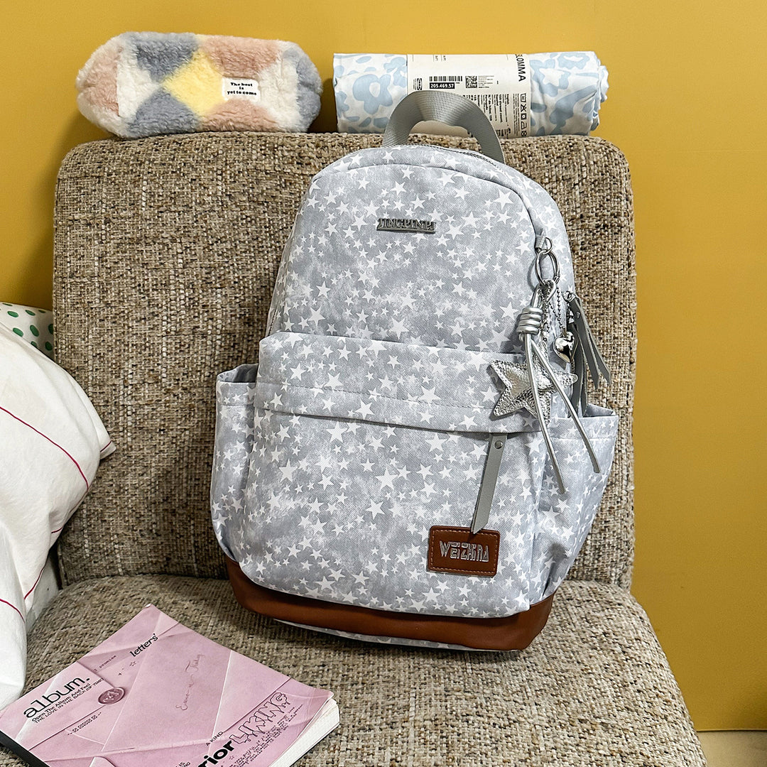 Stylish Star-Printed Casual Backpack Stornfield