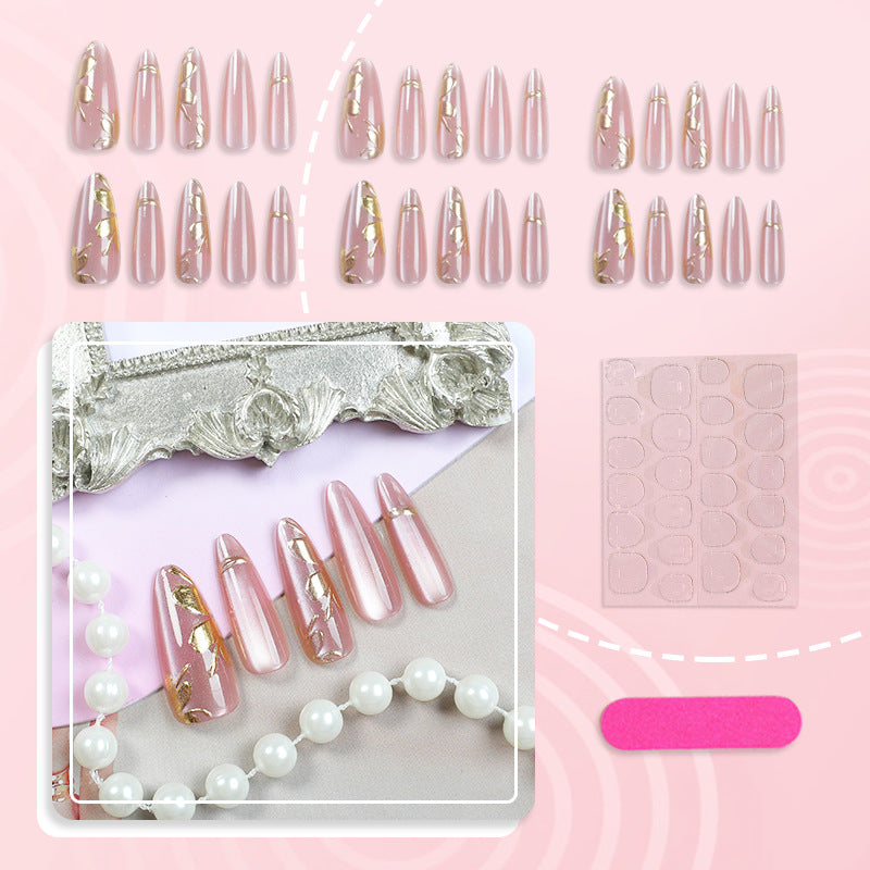 Elegant Glitter-Dipped Press-On Nail Art Set Stornfield
