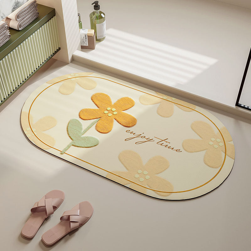 Soft Floral Bath Mat Stornfield