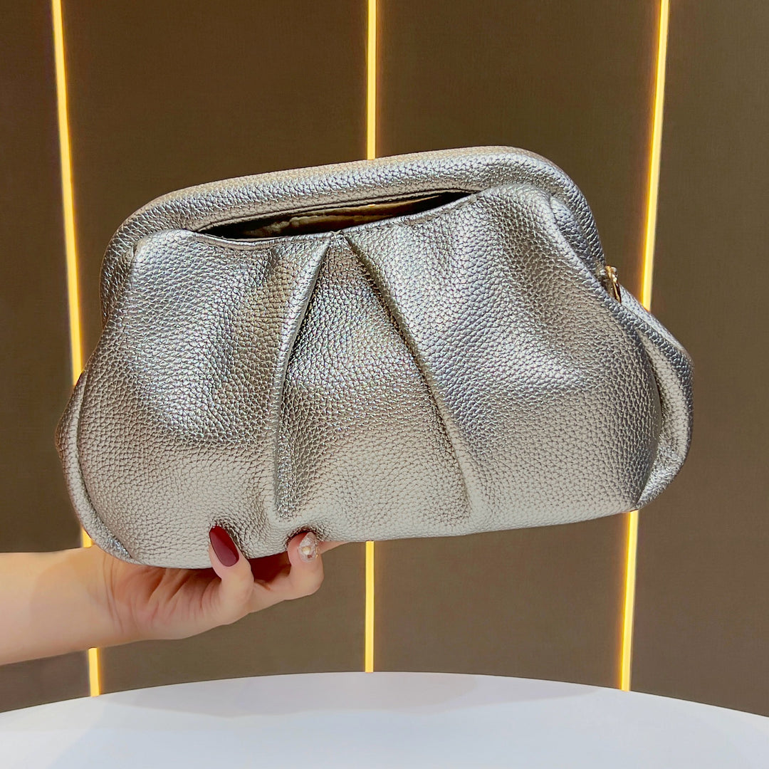 Metallic Textured Evening Clutch