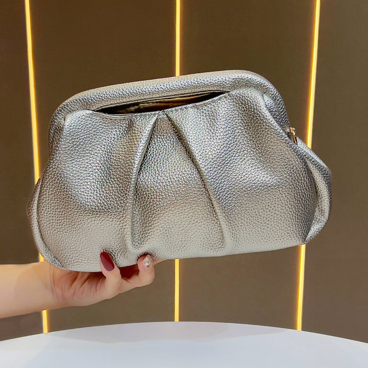 Metallic Textured Evening Clutch